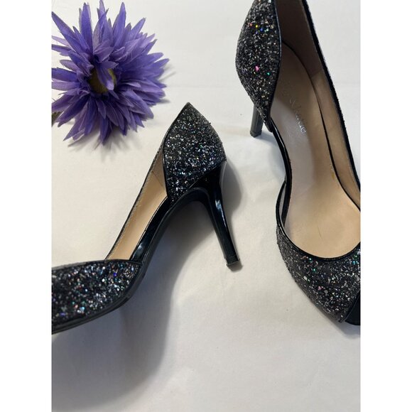 Kelly & Katie Jubilee2 Glitter Peep Toe Heels Size 7.5 - Picture 7 of 11